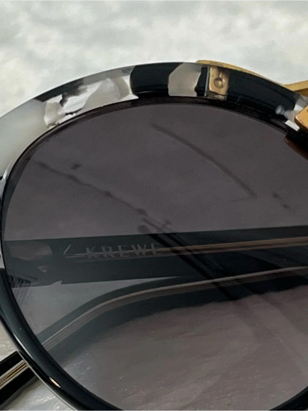 Krewe St. Louis Sunglasses 46-23 Polarized Mirrored Black & White Tortoise Shell